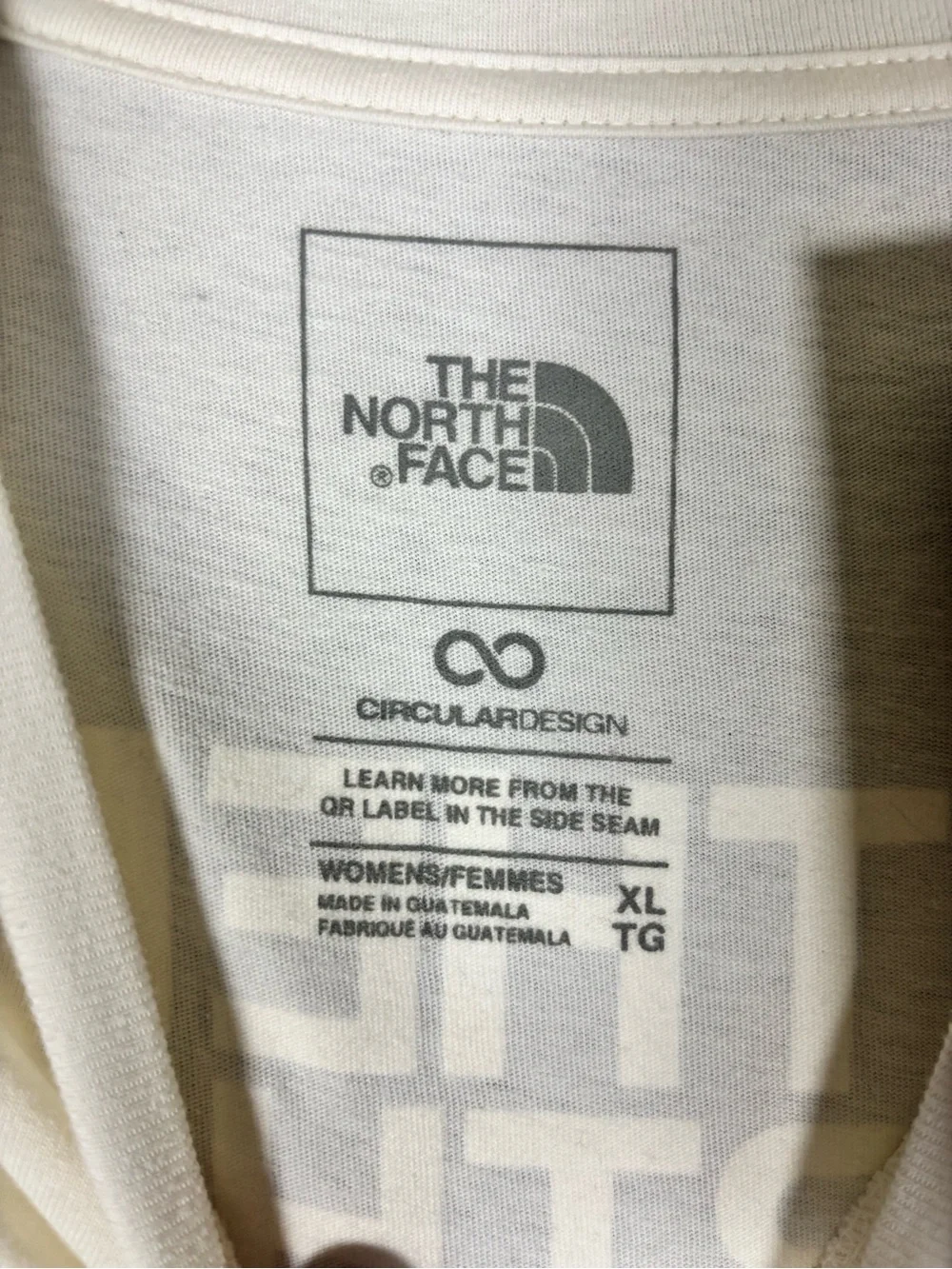 NWT The North Face Womens Throwback Short Sleeve Tee White Dune/White Size XL - Picture 5 of 16